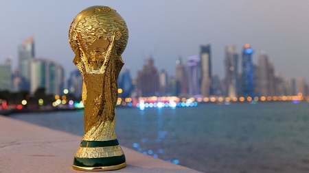 trophée de la Coupe du Monde 2022 au Qatar